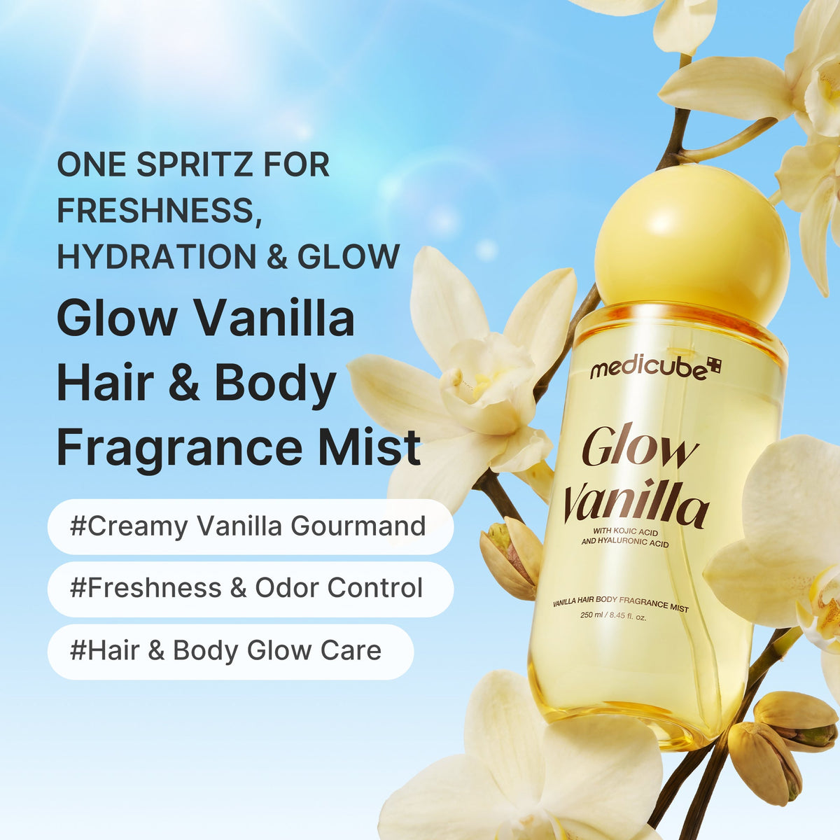 Glow Vanilla Hair & Body Fragrance Mist - Image 2