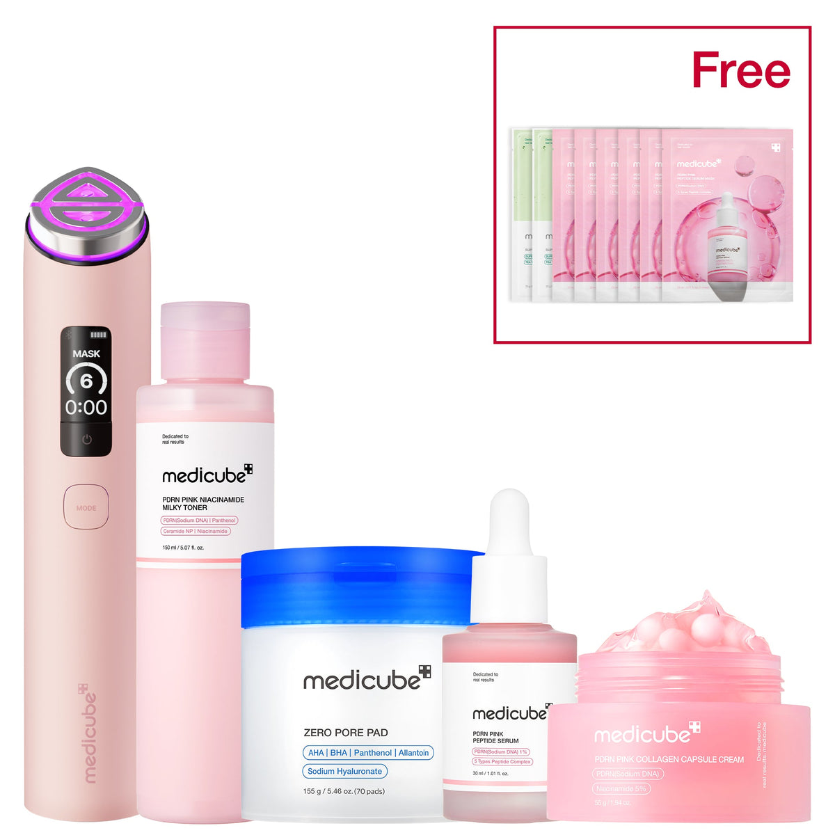 No. 1 Best Glass Glow Set (Pink)