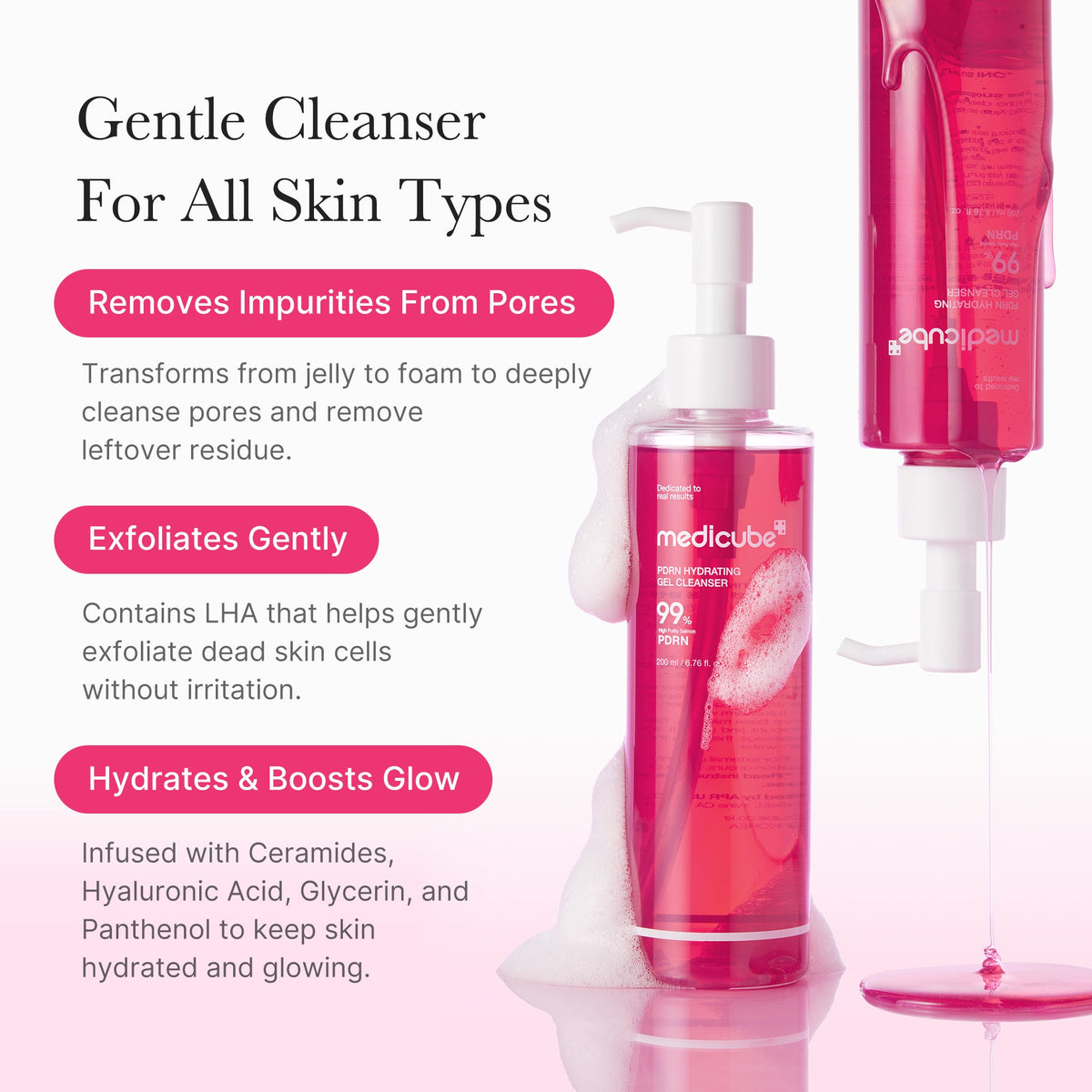 PDRN Pink Gel Cleanser - Image 3